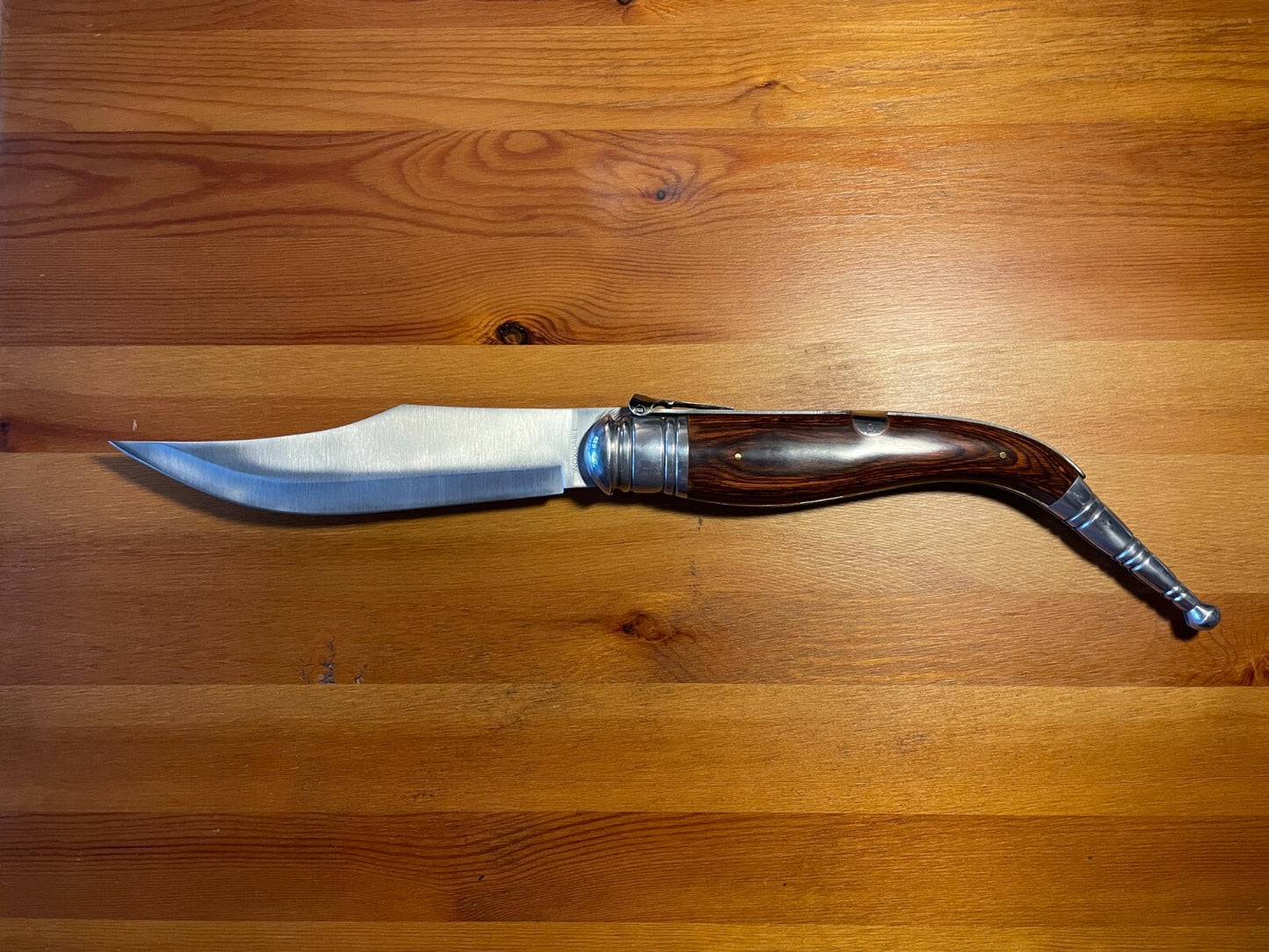 9" Giant Navaja Sevillana Folding Pocket Knife Red Wood Scales From Spain