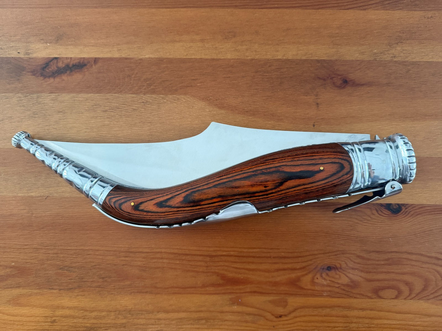 *See Description* 13.7" Gigantic Navaja Sevillana Folding Knife Red Wood Scales