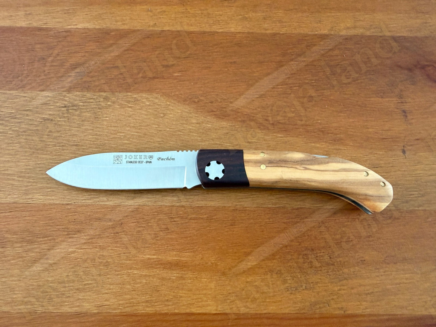 Joker Pachón Pocket Knife Olive Wood & Rosewood Handle Sandvik 12C27 3.14” Blade