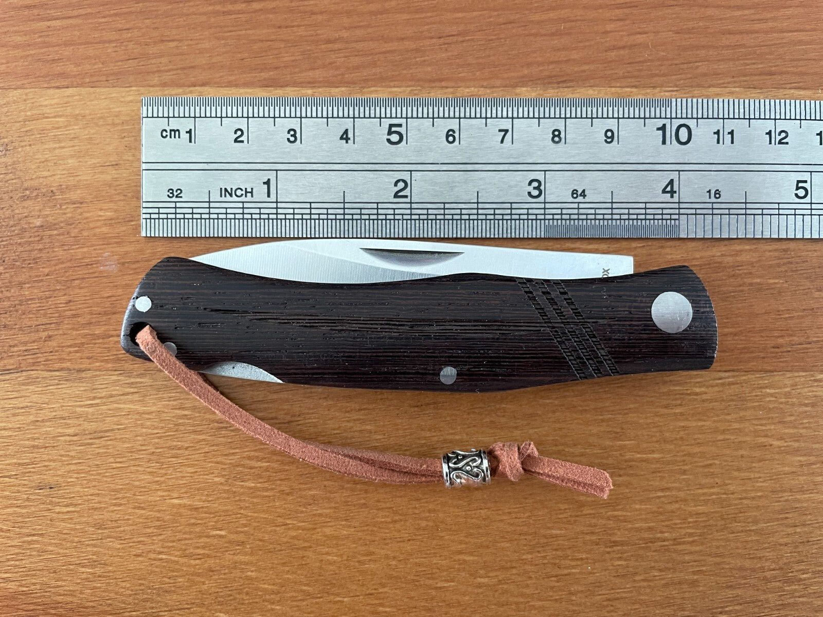 3.15" Stainless Steel Spanish Navaja Pocket Knife Wenge Wood Scales Well Built