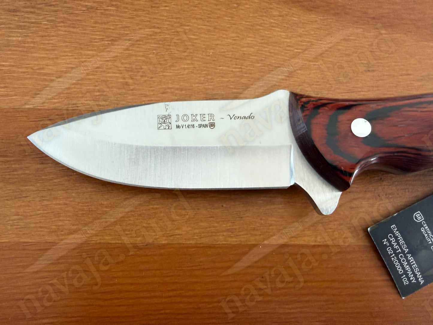 Joker Venado – Survival & Hunting Knife (Red Wood Handle) Made in Spain