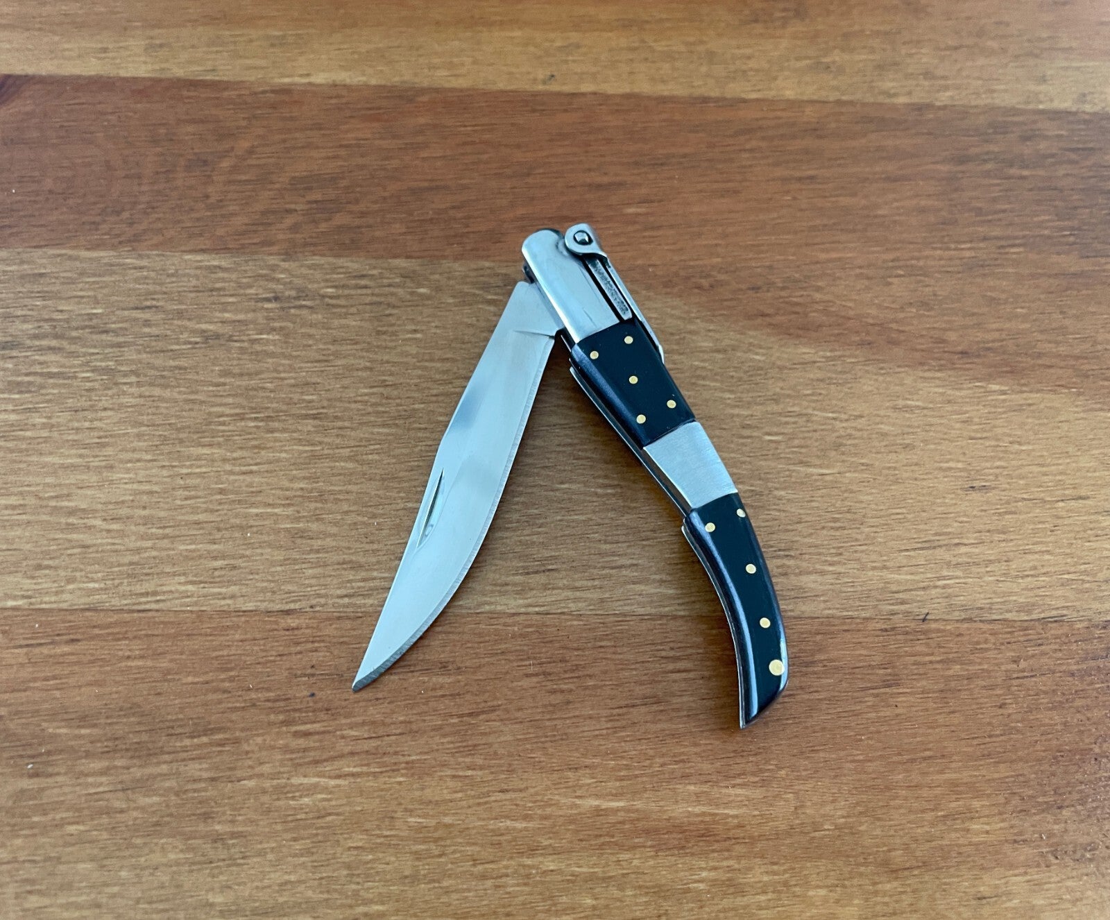 2.75” Arabian Style Navaja Folding Pocket Knife Black Wood and Steel Handle