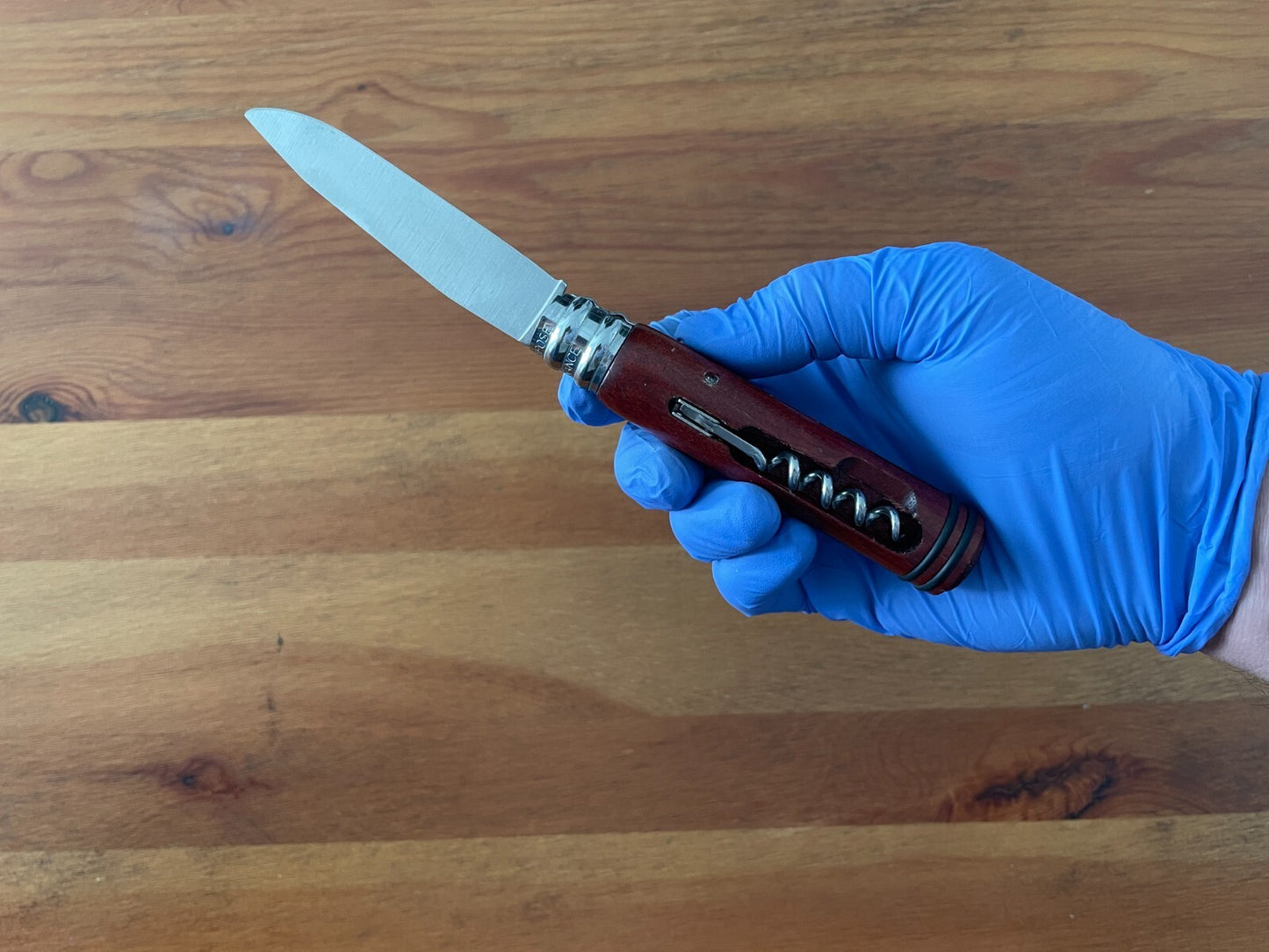3.14" Andre Verdier Navaja Coyote Mahogany Handle Corkscrew From France