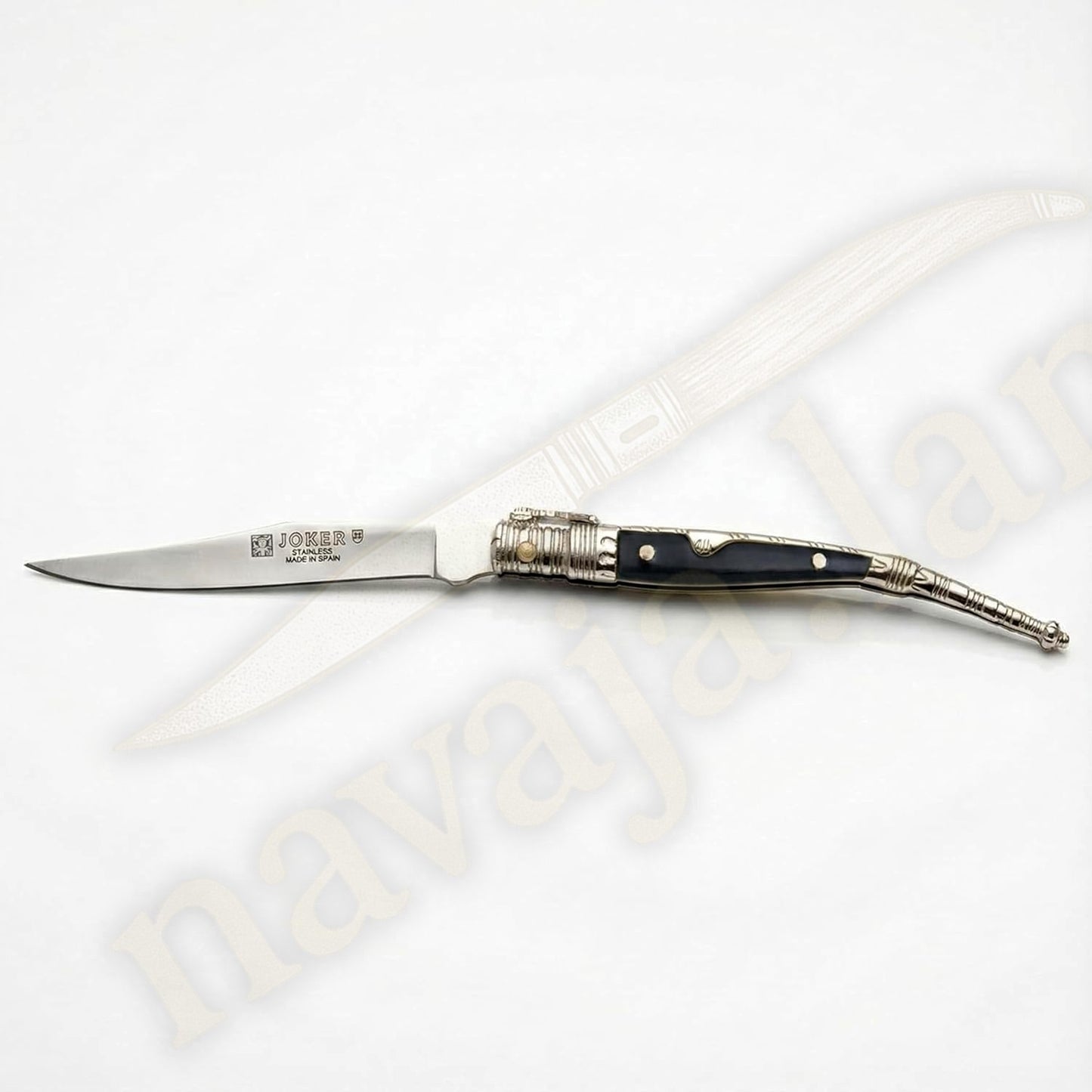3.3” Albacete Navaja Joker Stiletto Knife Zamak Handle Handmade Slipjoint Spain