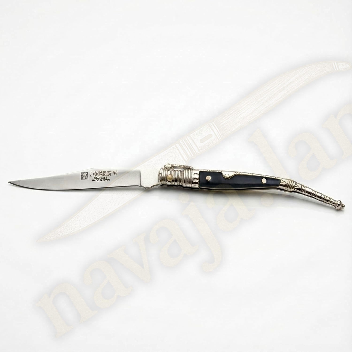 3.3” Albacete Navaja Joker Stiletto Knife Zamak Handle Handmade Slipjoint Spain