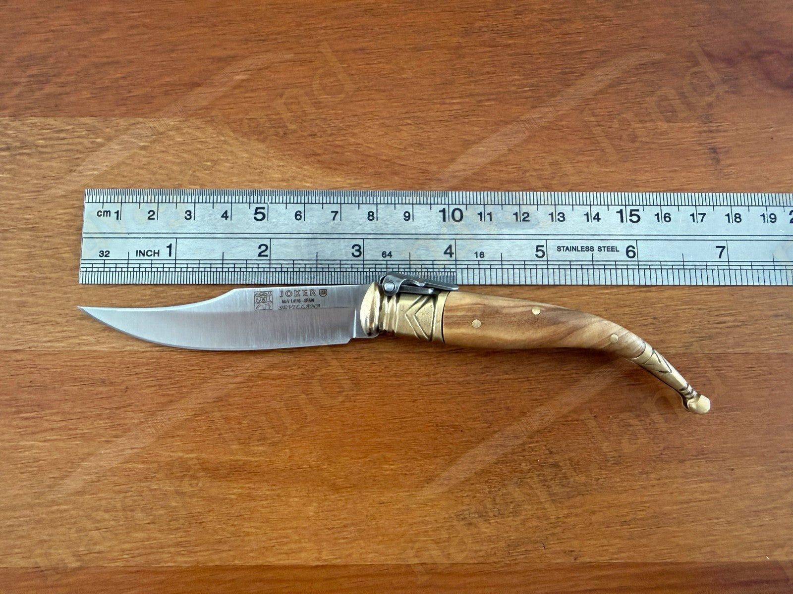 3” Navaja Joker Sevillana Knife Olive Wood Handle High Quality Handmade in Spain