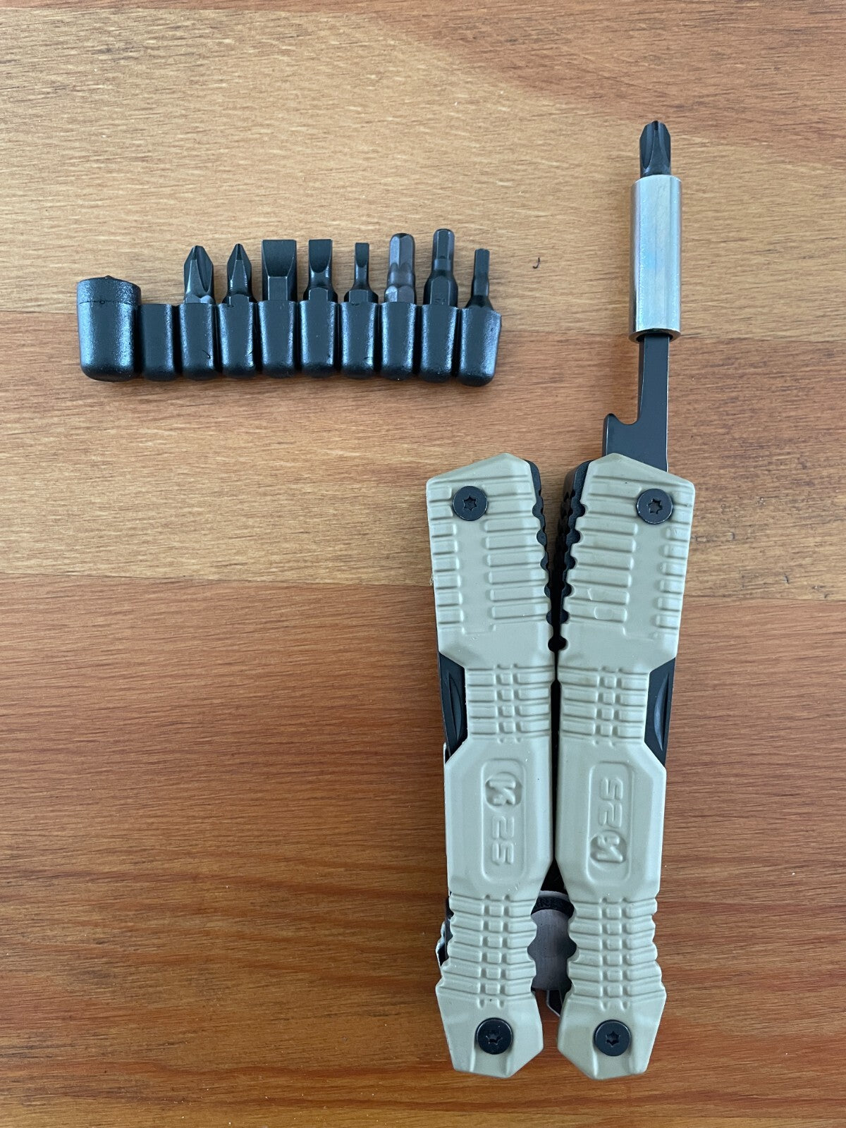 K25 Tactical Multi-Tool Pliers with Sheath and Various Screwdriver Bits