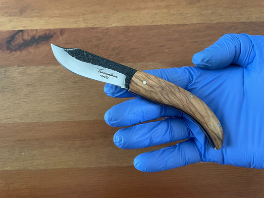 2.5" Tramuntana Navaja Folding Pocket Knife 440 Steel Olive Wood Handle Spanish