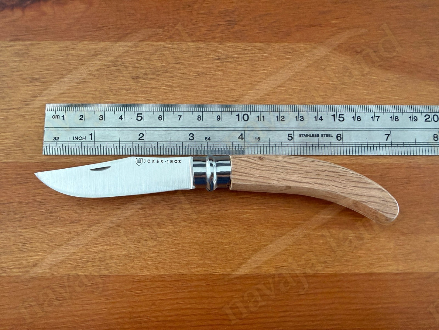 Oak Wood Handle Joker Folding Knife 8 cm (3.15 in) Blade with Viroblock Lock