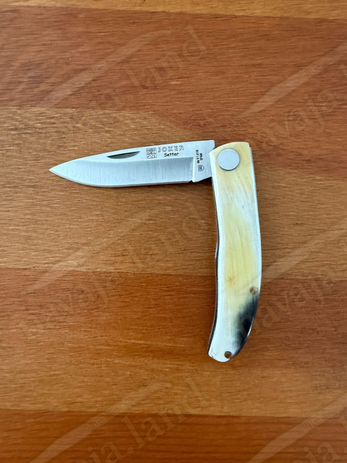 2.56” Joker Setter Bushcraft Folding Knife (Bull Horn Handle) Slipjoint - Spain