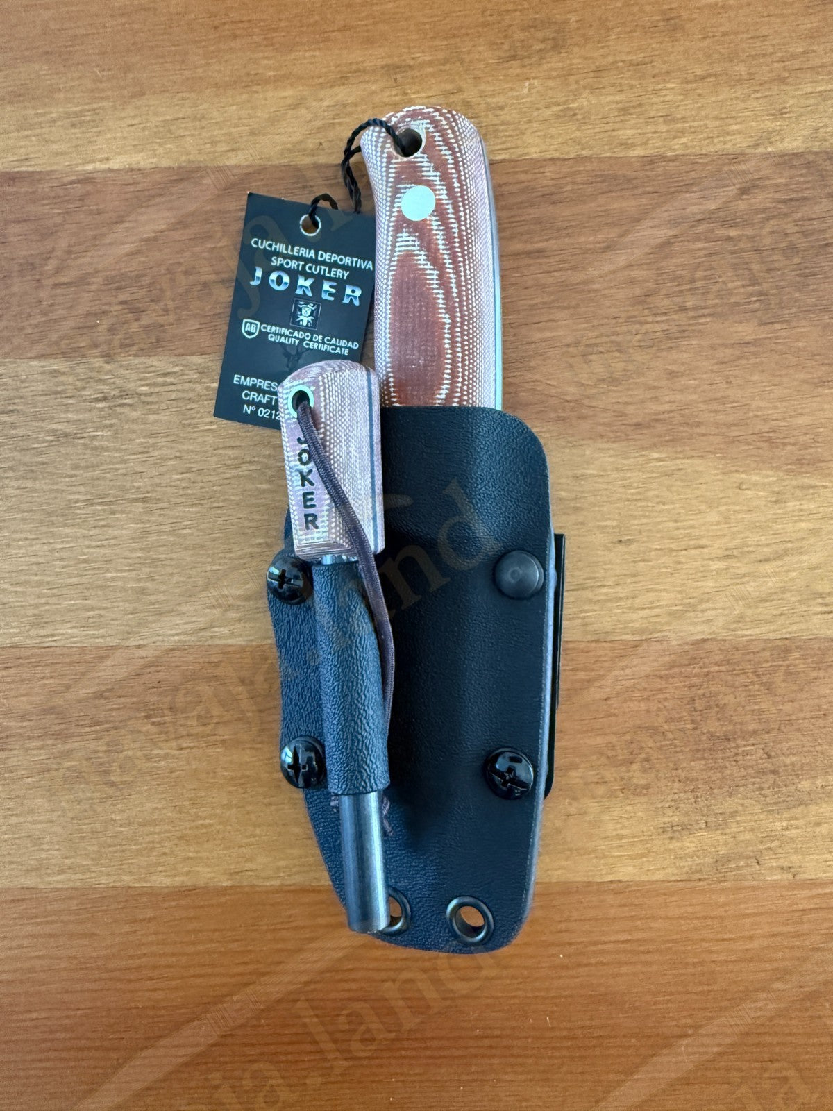 Joker Erizo TS1 3" Bohler N695 Steel Blade Fixed Knife Micarta Kydex Sheath