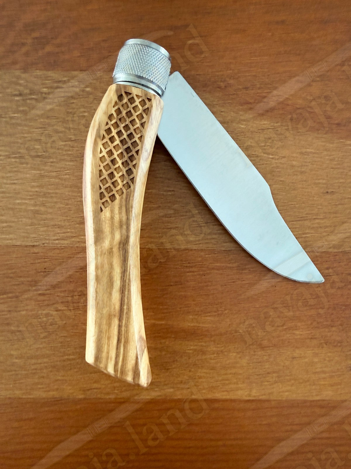 Martins Hunting Caza Folding Knife – 420 Steel 3.5" -Olive Wood Handle Giroblock