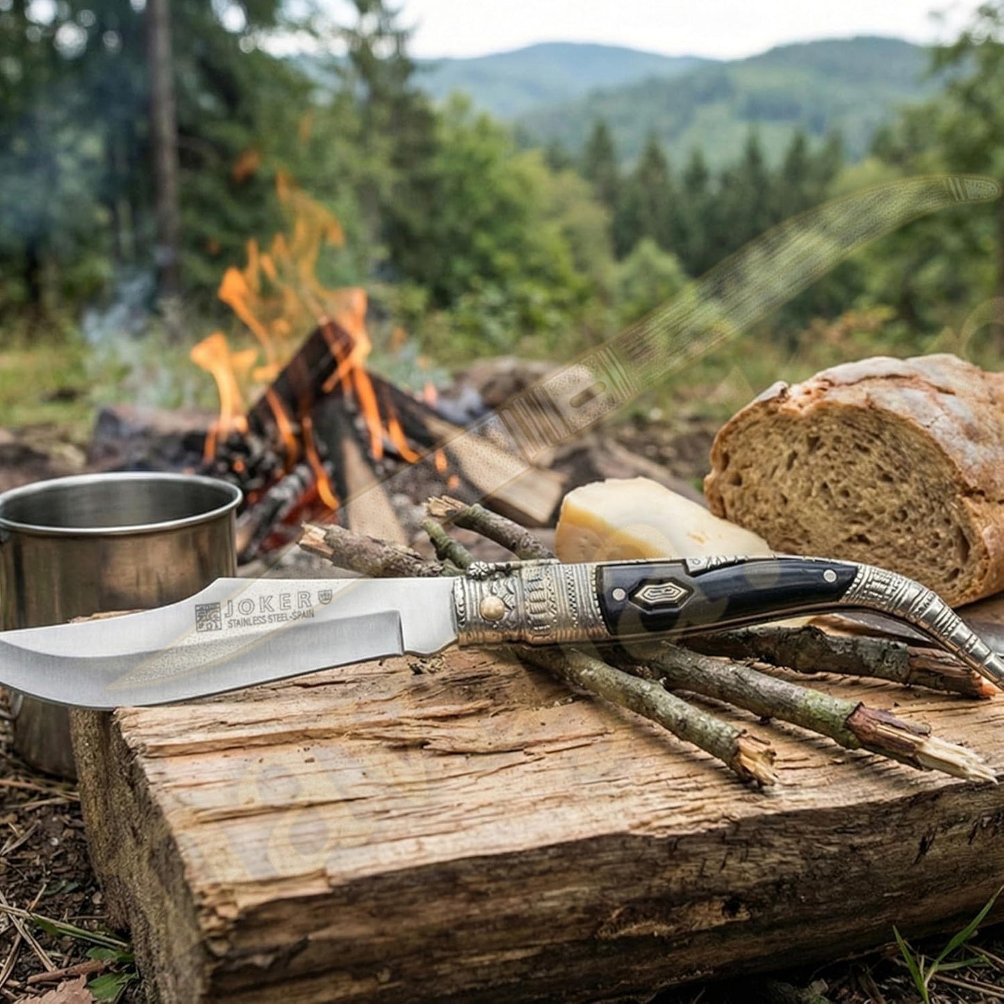 3.3” Albacete Navaja Joker Sevillana Knife Zamak Handle Handmade Slipjoint Spain