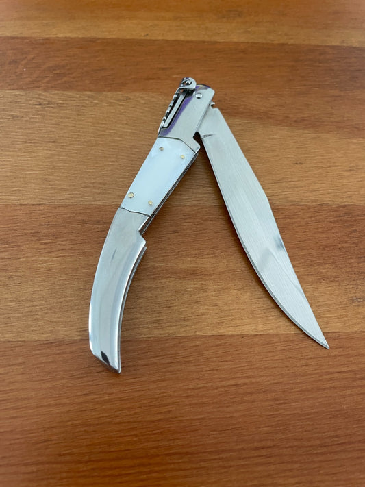 4.3" Arabian Style Navaja with Ratchet Pocket Knife Pearl Silk Model From Spain