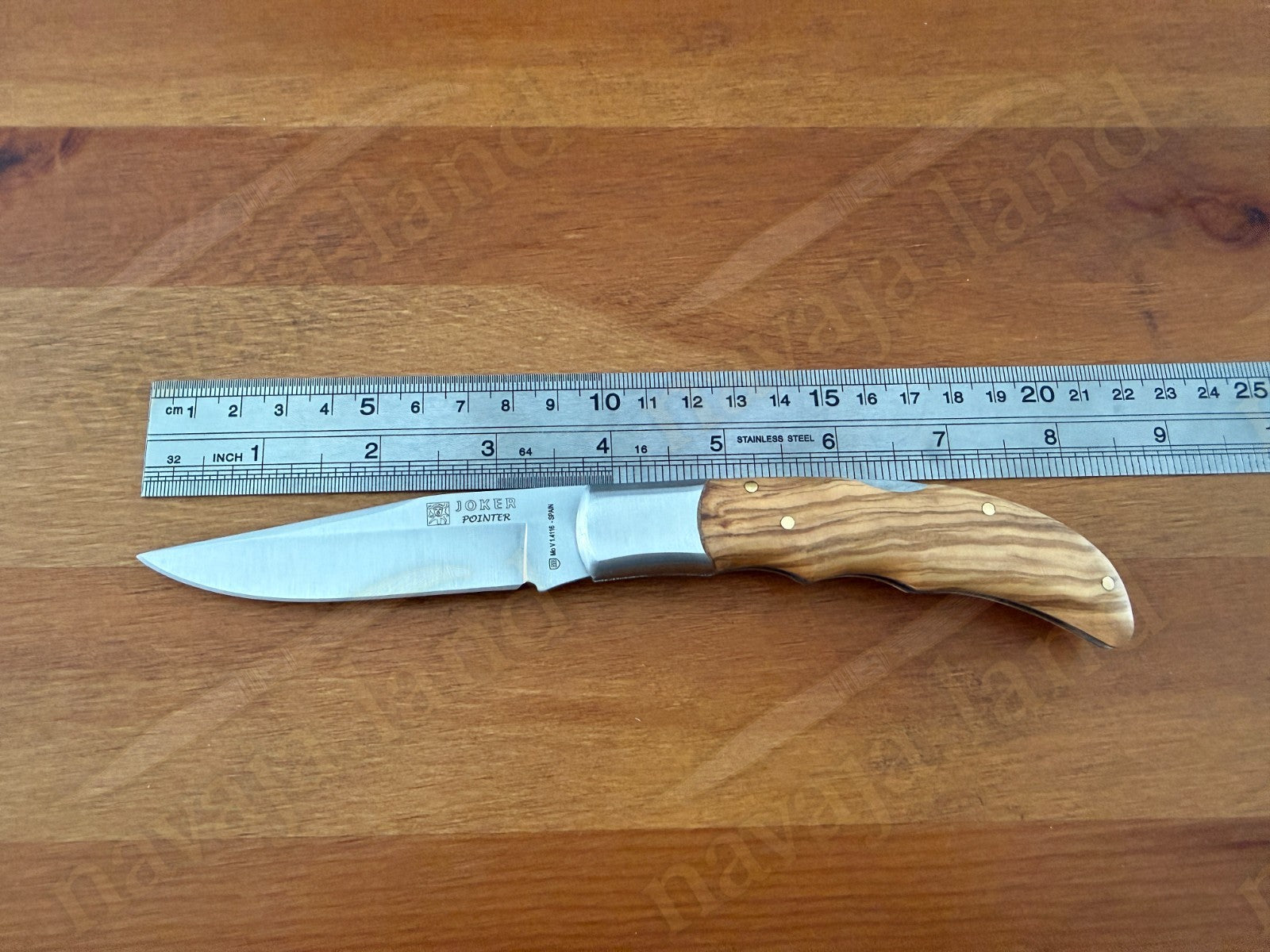 3.54” Joker Pointer Camping Folding Knife (Olive Wood Handle) From Spain