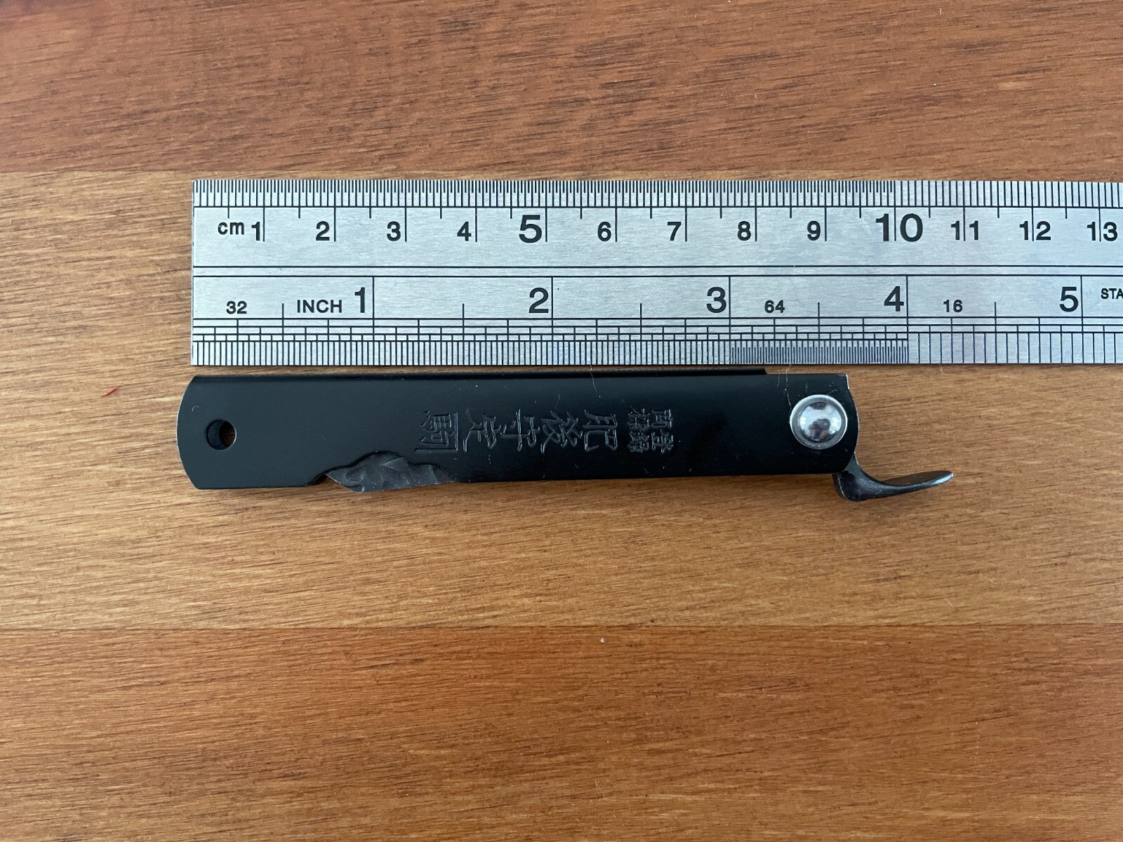 2.8" Navaja Higonokami Pocket Knife Tanto Blade 420 Steel with Sheath