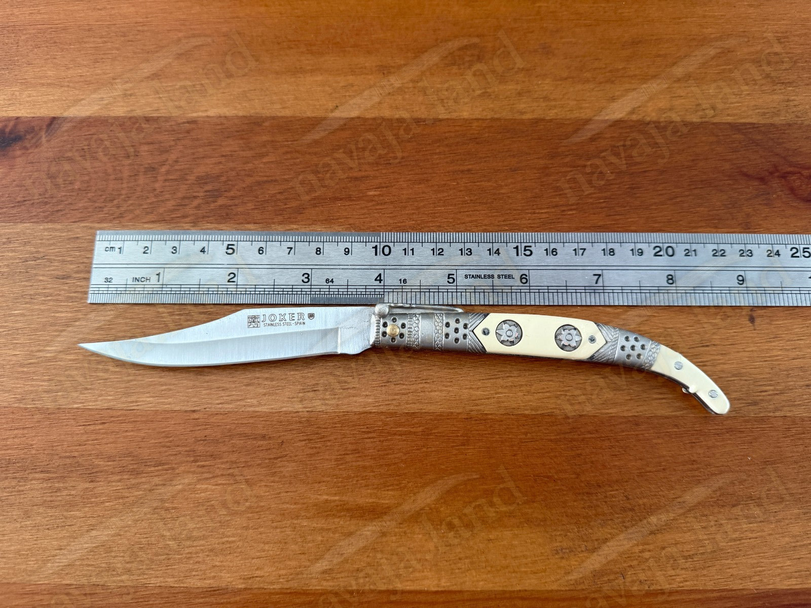 Spanish Navaja Joker Arabian Style 3.9" 420 Steel Zamak Handle Handmade in Spain