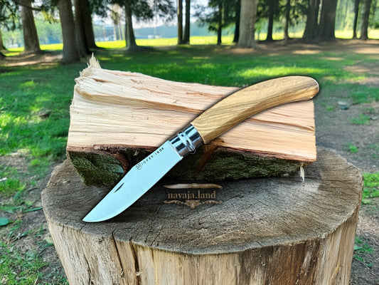 Olive Wood Handle Joker Folding Knife 8 cm (3.15 in) Blade with Viroblock Lock