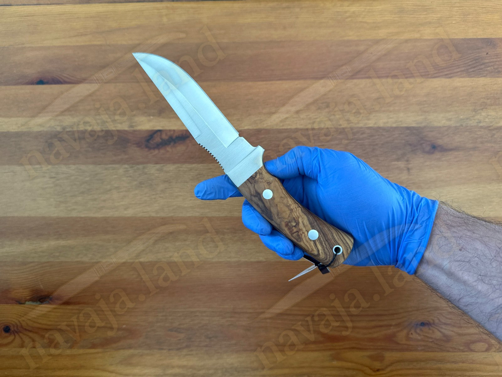Joker Gamo Fixed Blade Hunting Knife 5.12" Mova 1.4116 Steel Olive Wood Handle
