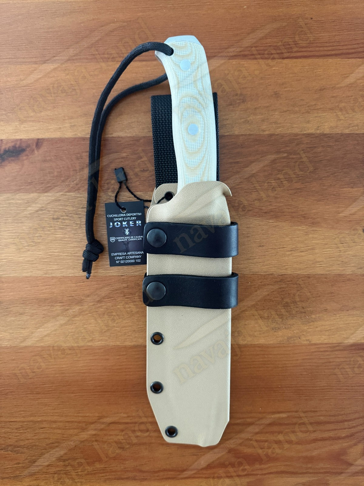 Joker Nomad Survival / Camp Knife 6.5" Böhler N695 Steel Beige Micarta Handle