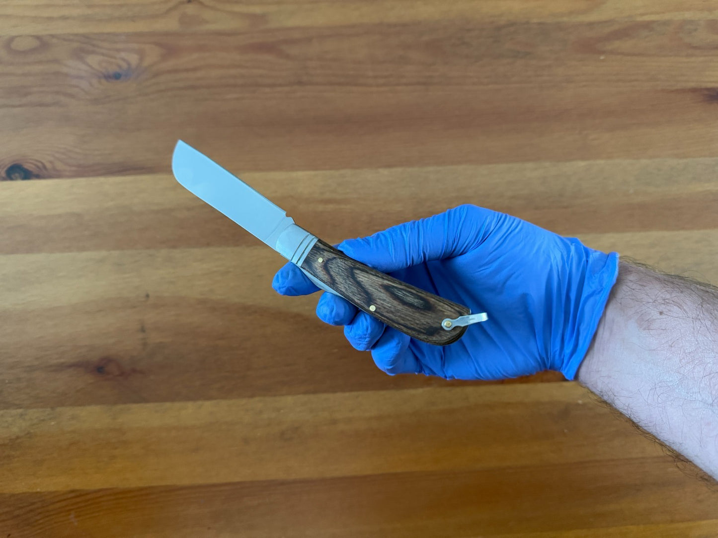 3.15" Bird Beak Navaja Pocket Knife Sailor / Marinera Wood Handle Anchor Insert