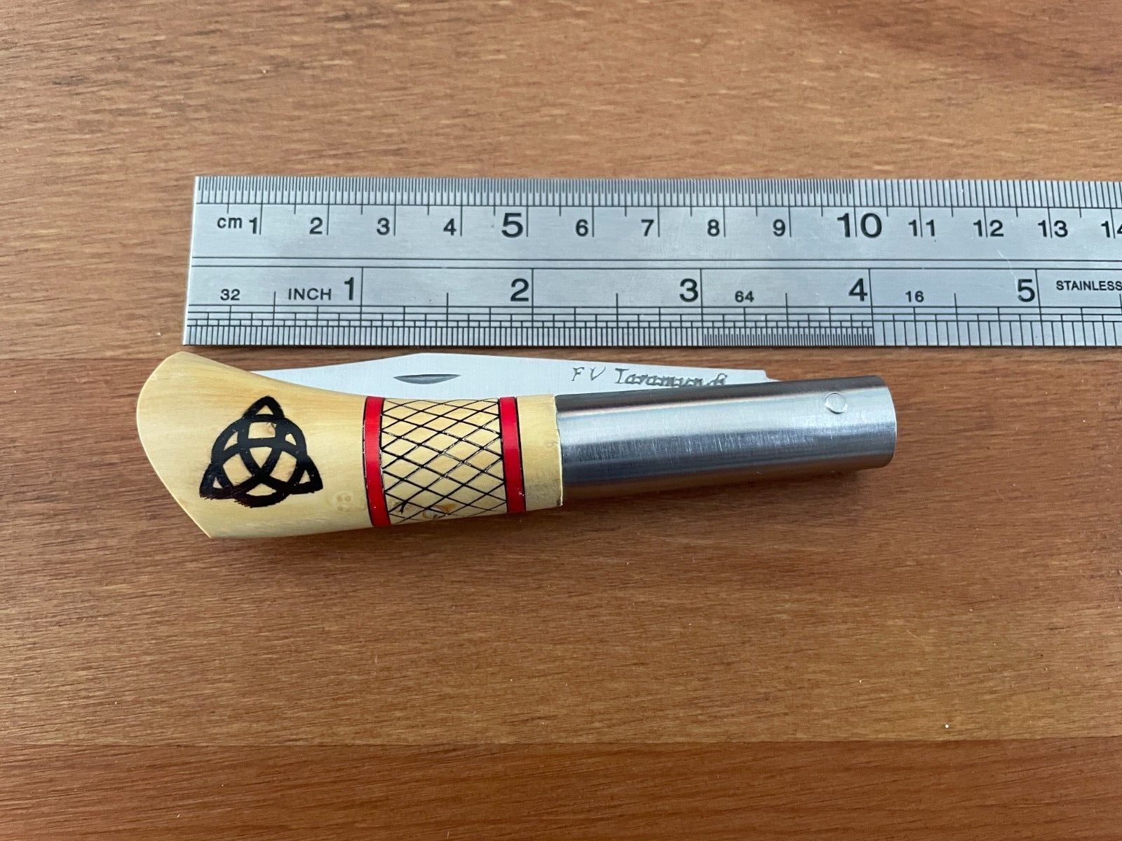 3.14” FV Taramundi Navaja Pocket Knife Made in Asturias Decorated Wood Handle
