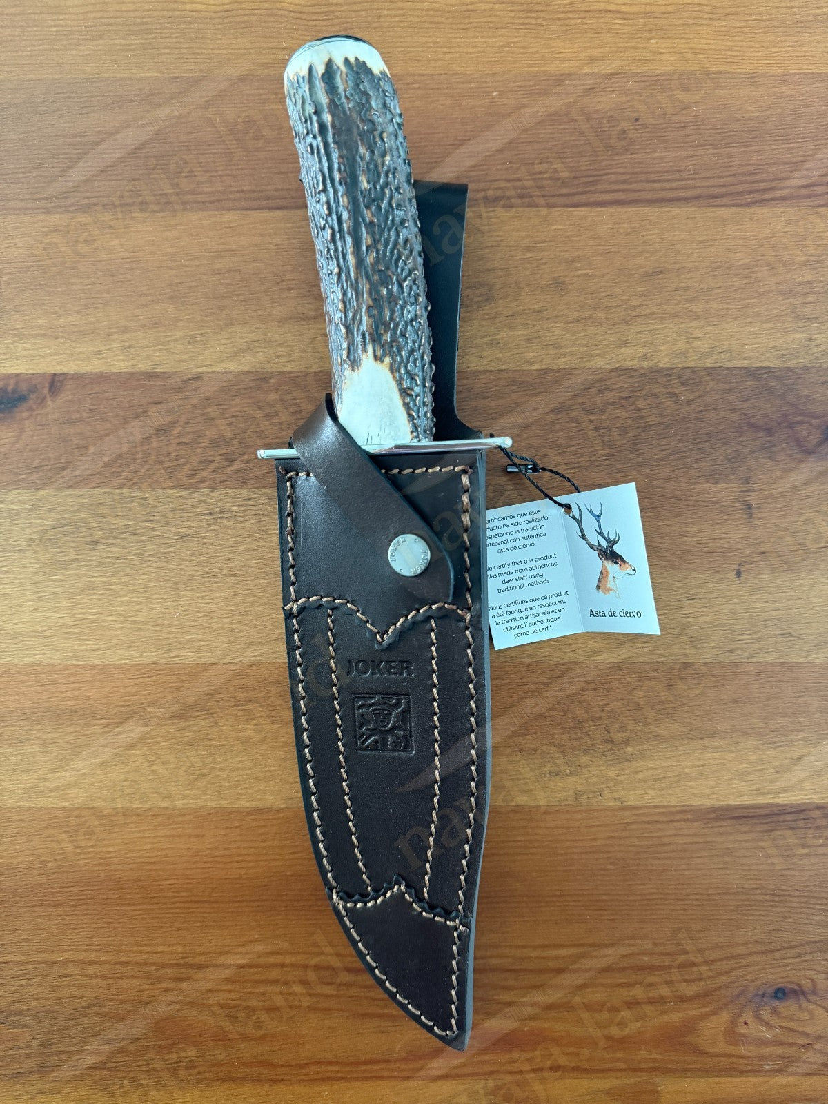 Joker Bowie 20 Hunting Knife – 7.87” MOVA Blade | Deer Antler Handle | Sheath