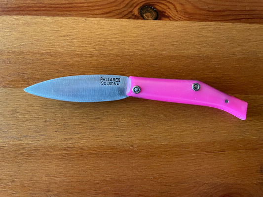 Pallares Solsona Pocket Knife Cabon Steel 2.76" / 7 cm Fuchsia from Spain New