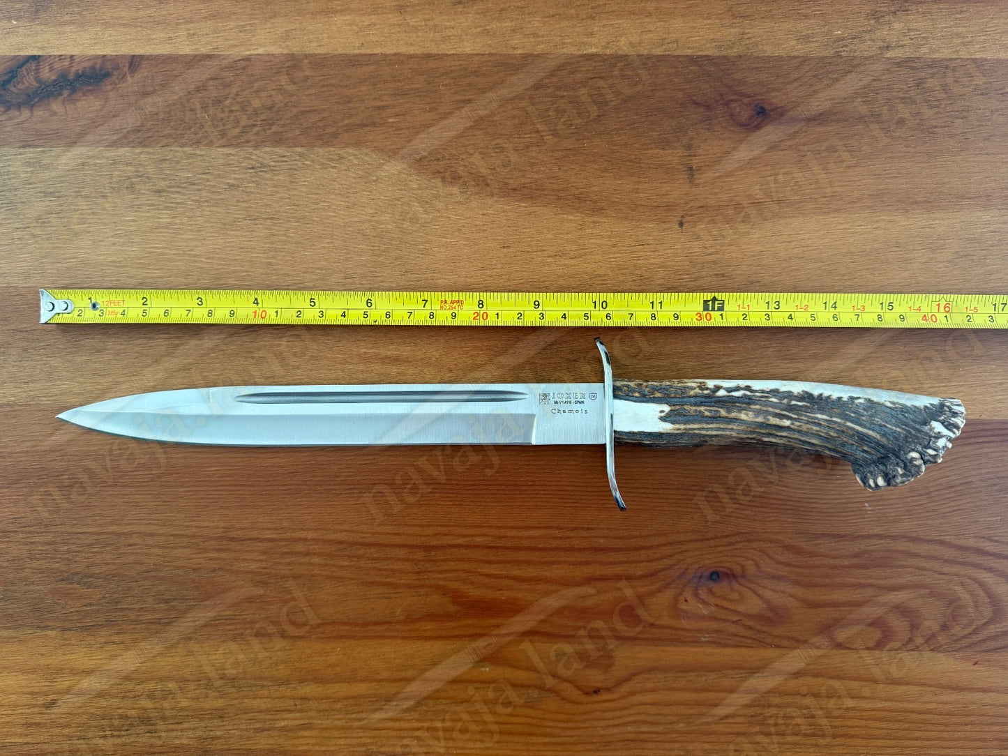 Joker Chamois Hunting Knife 10” MOVA Blade | Deer Antler Handle | Made in Spain