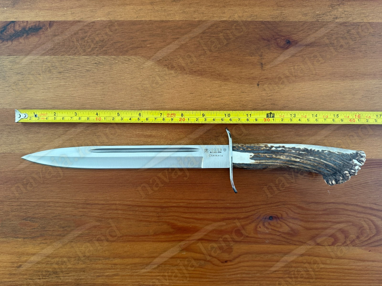 Joker Chamois Hunting Knife 10” MOVA Blade | Deer Antler Handle | Made in Spain