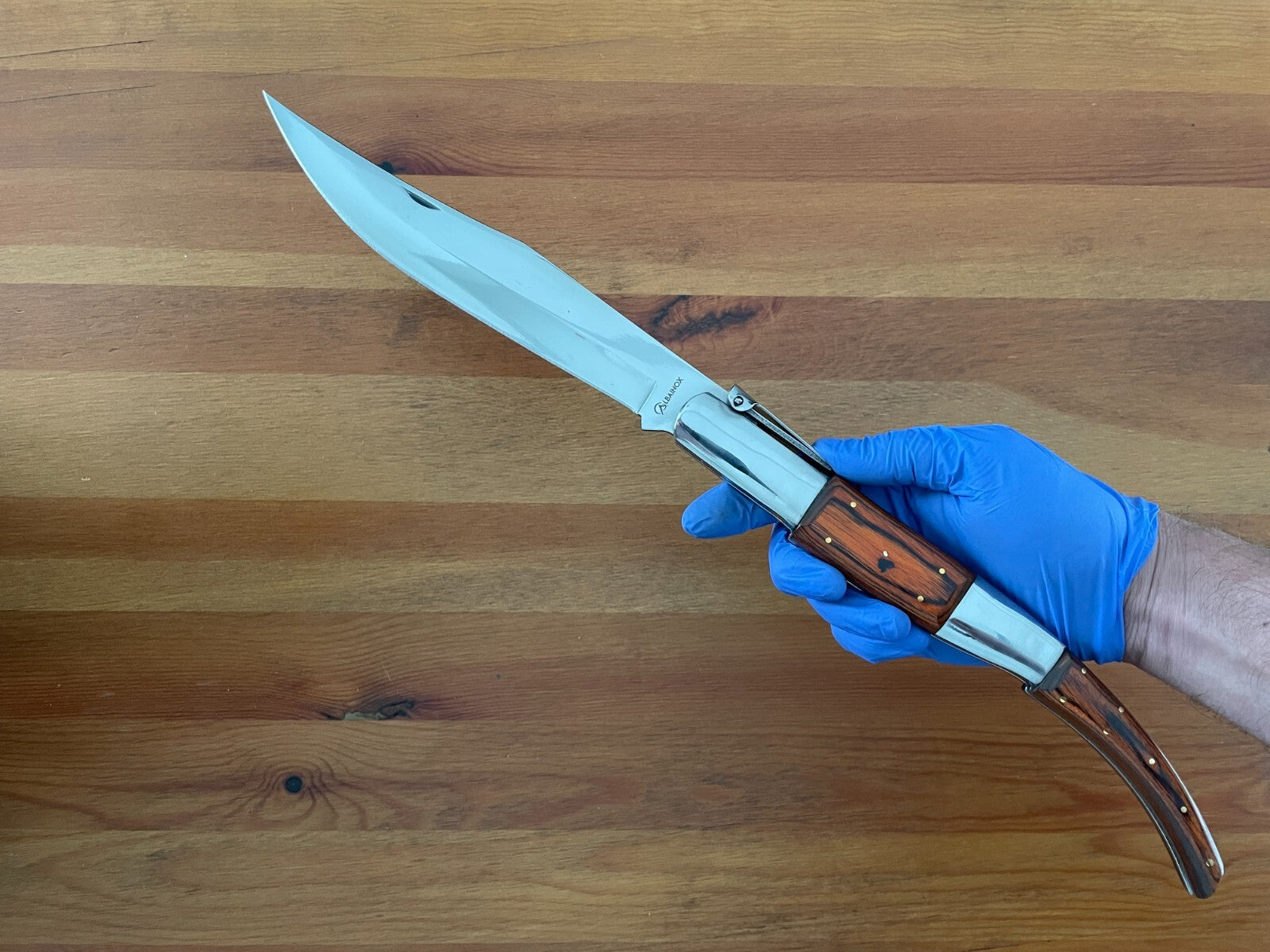 8.5" Arabian Style Navaja Folding Pocket Long Knife Red Scales From Spain