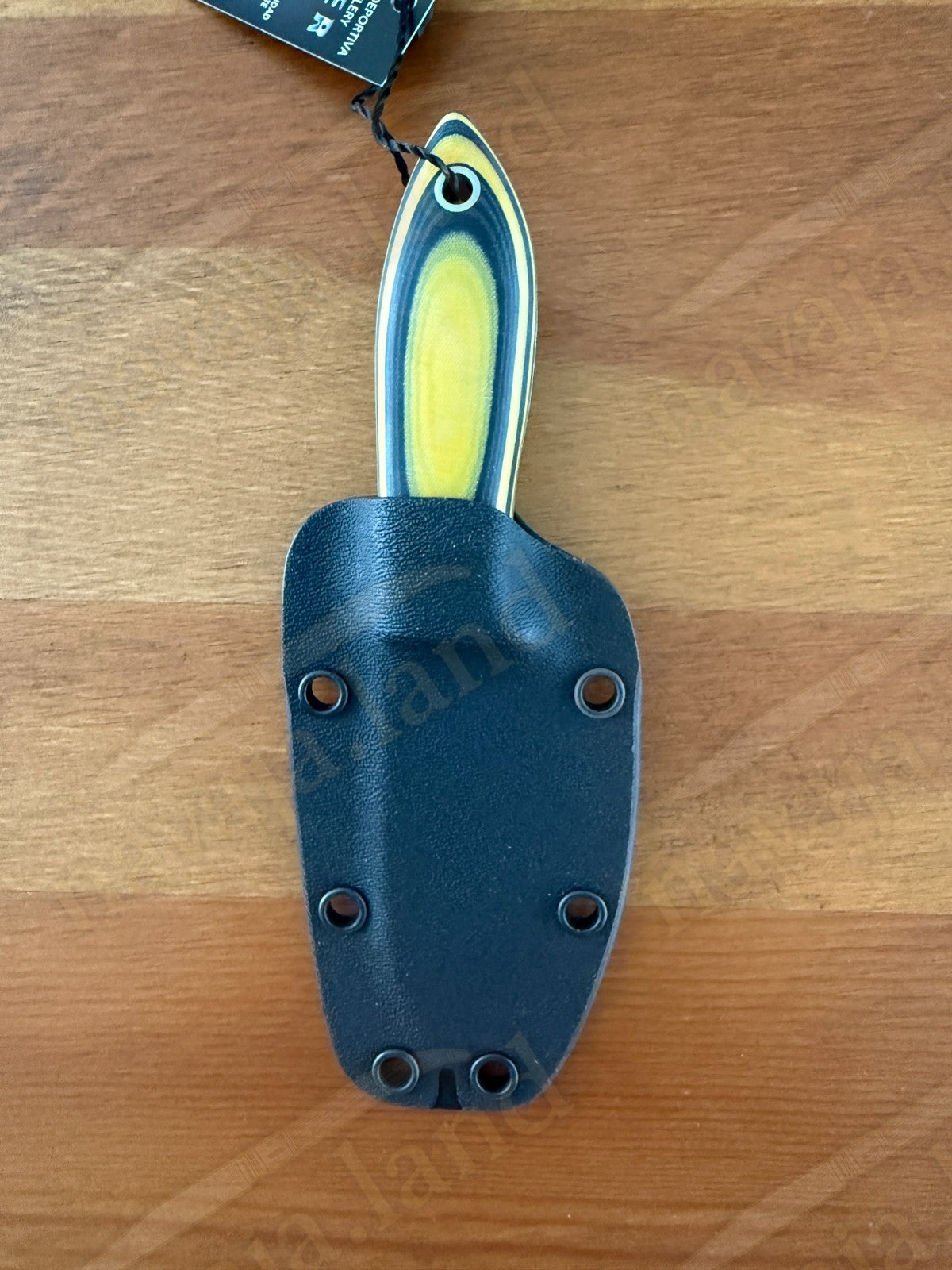 Joker Avispa Bushcraft Knife 3.15” Sandvik 14C28N Blade - Yellow & Black Micarta