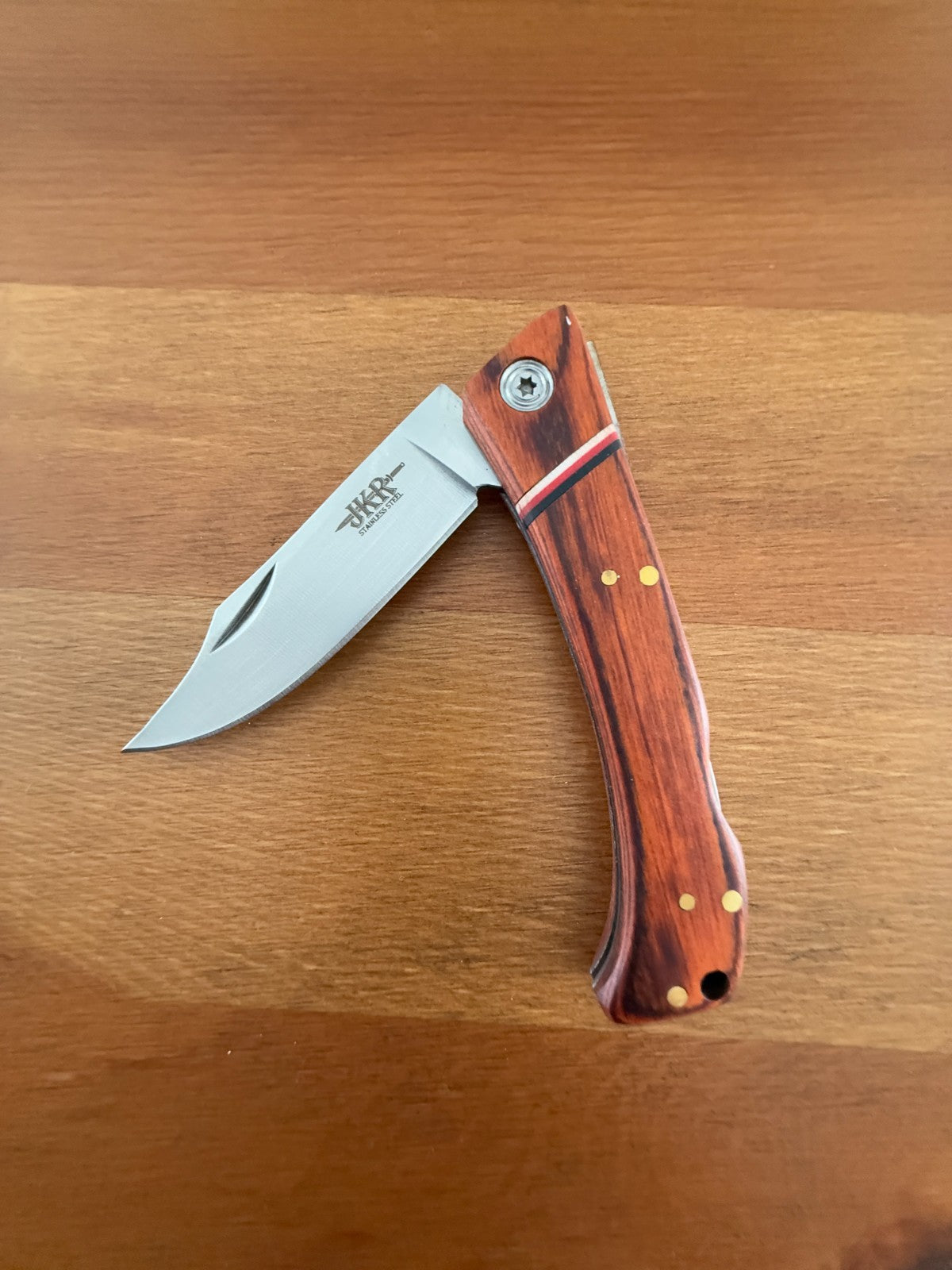 Folding Knife 7.5 cm (3 in) Stainless Steel Blade Lockback Pakkawood Handle