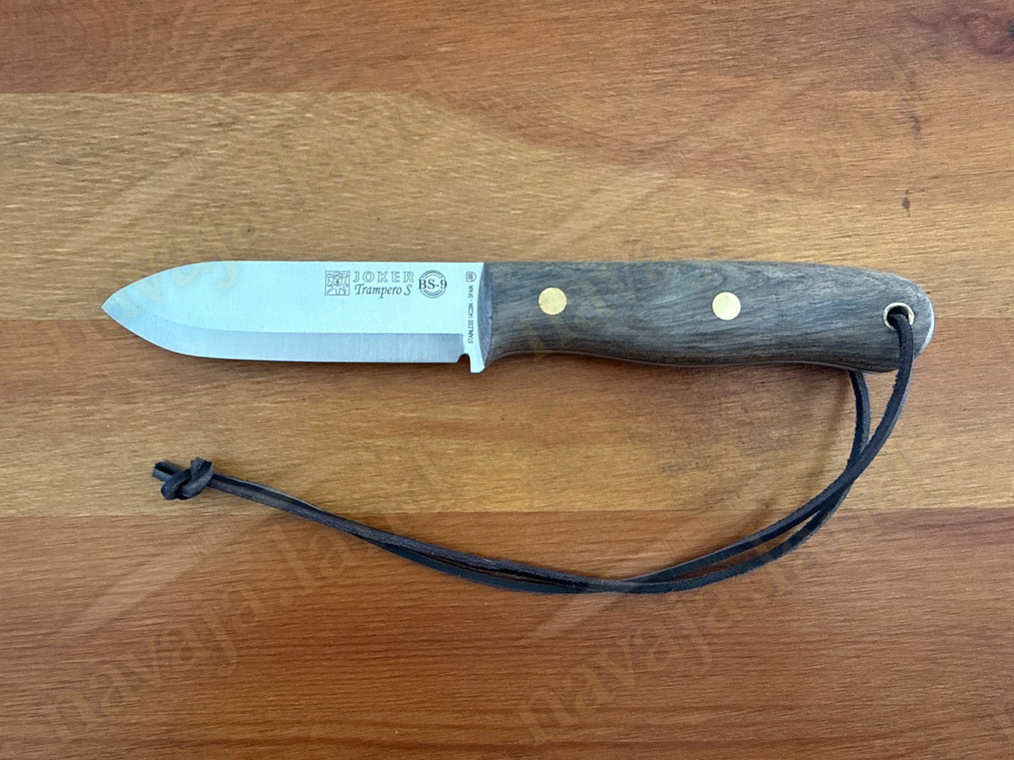 Joker BS9 Trampero Hunting Knife 3.94" Blade 14C28N Walnut Handle + Sheath Spain