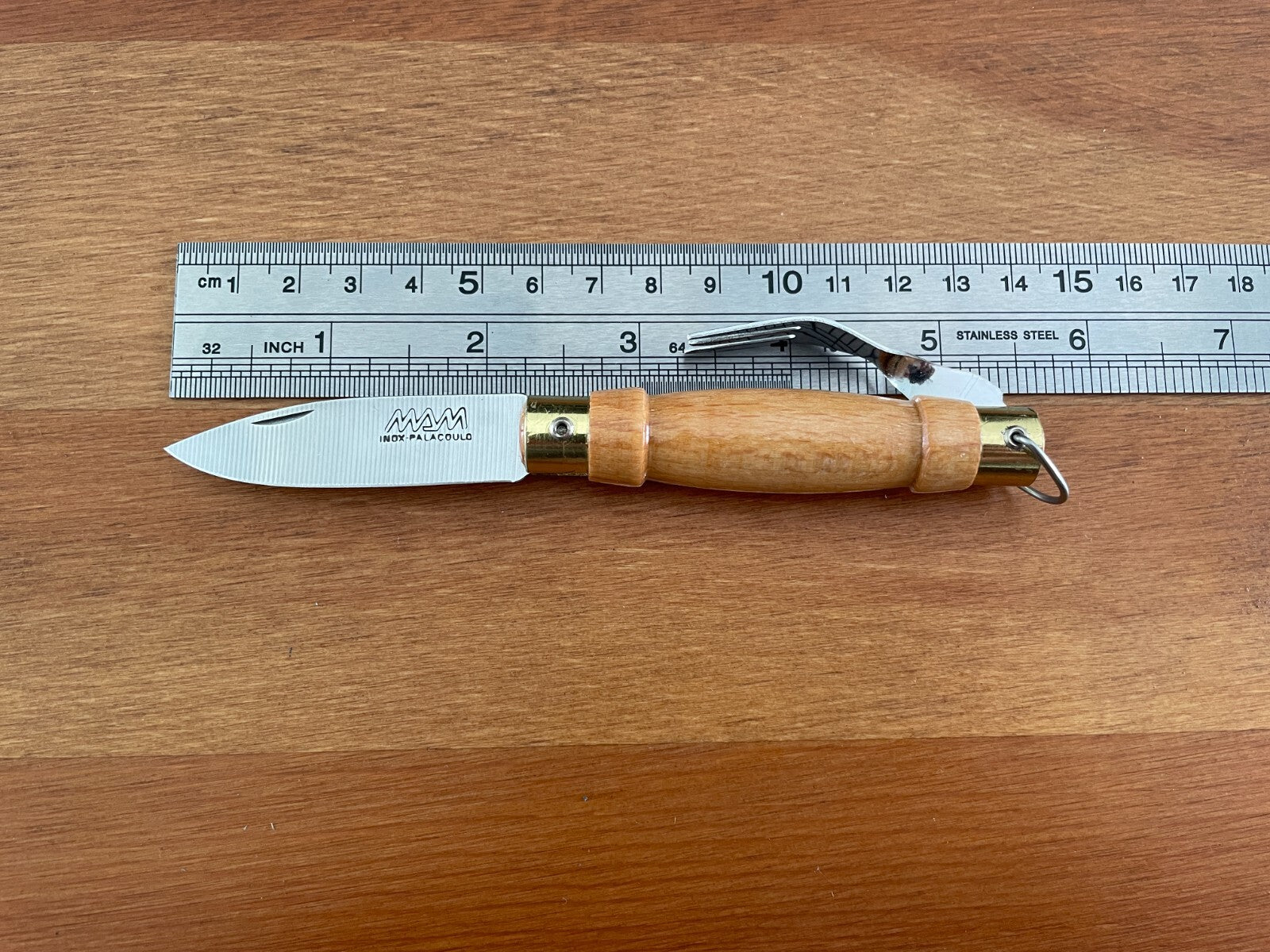 2.16" Portuguese Navaja MAM with Fork Inox-Palacoulo Wood Handle - USA Seller