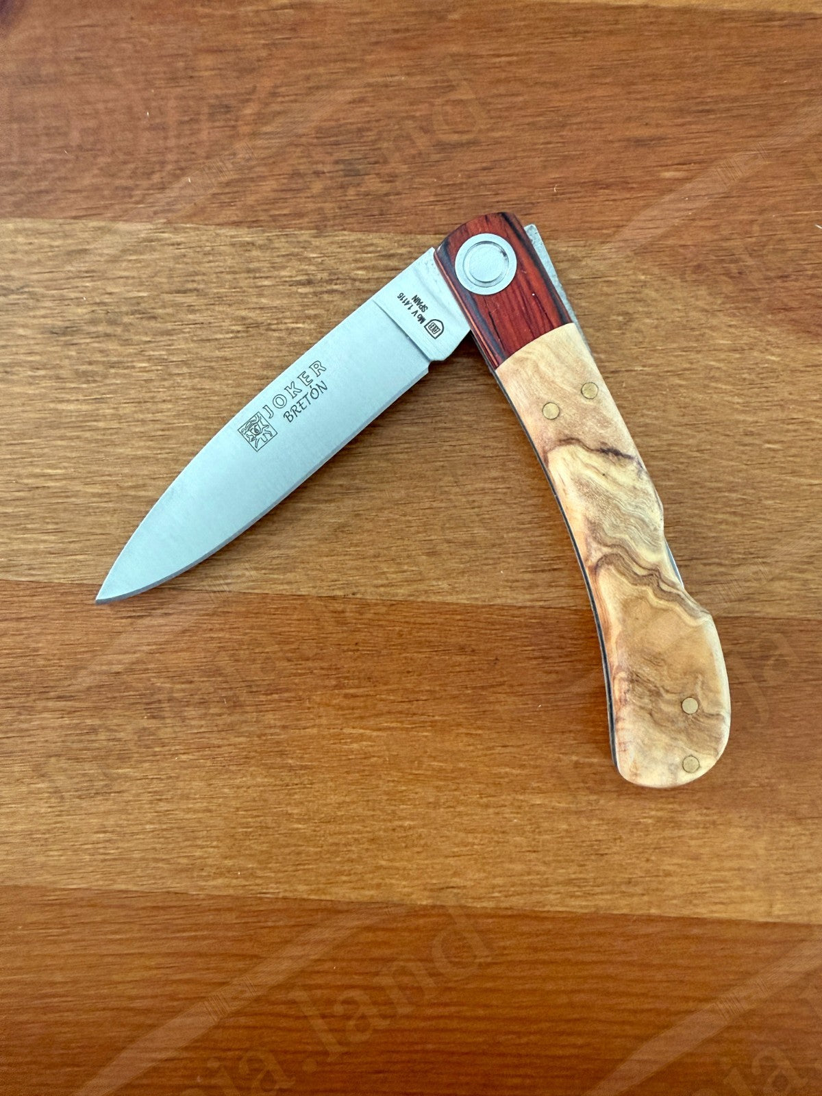 3.15” Joker Bretón Camping Folding Knife (Olive Wood Handle) Handmade in Spain