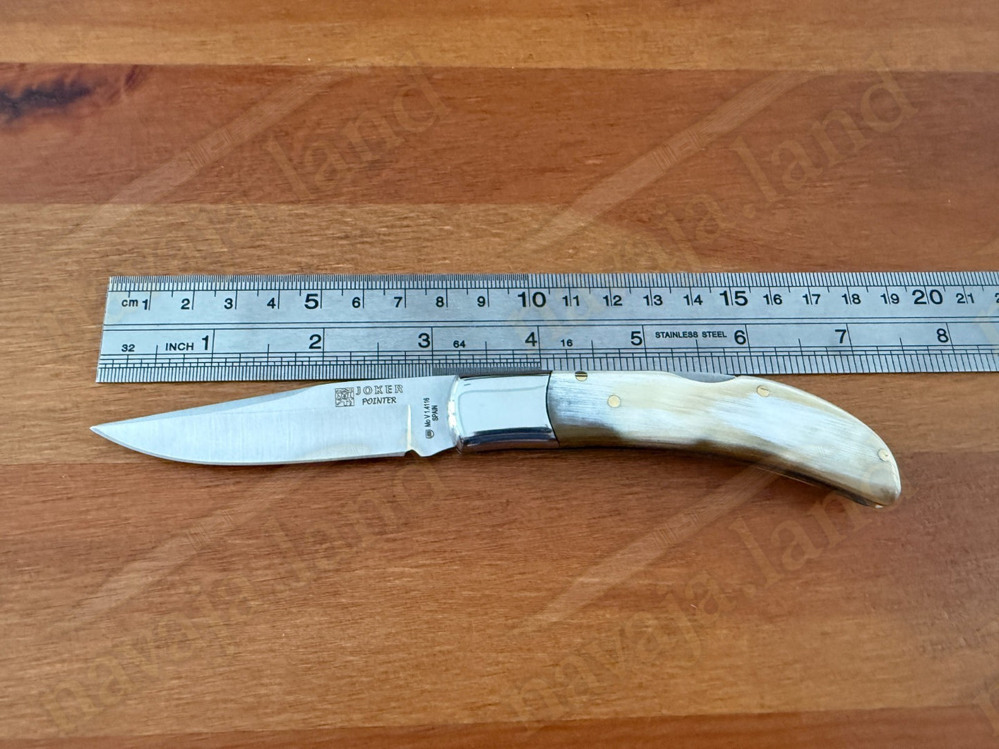3.14” Joker Pointer Camping Folding Knife (Bullhorn Scales) Handmade in Spain