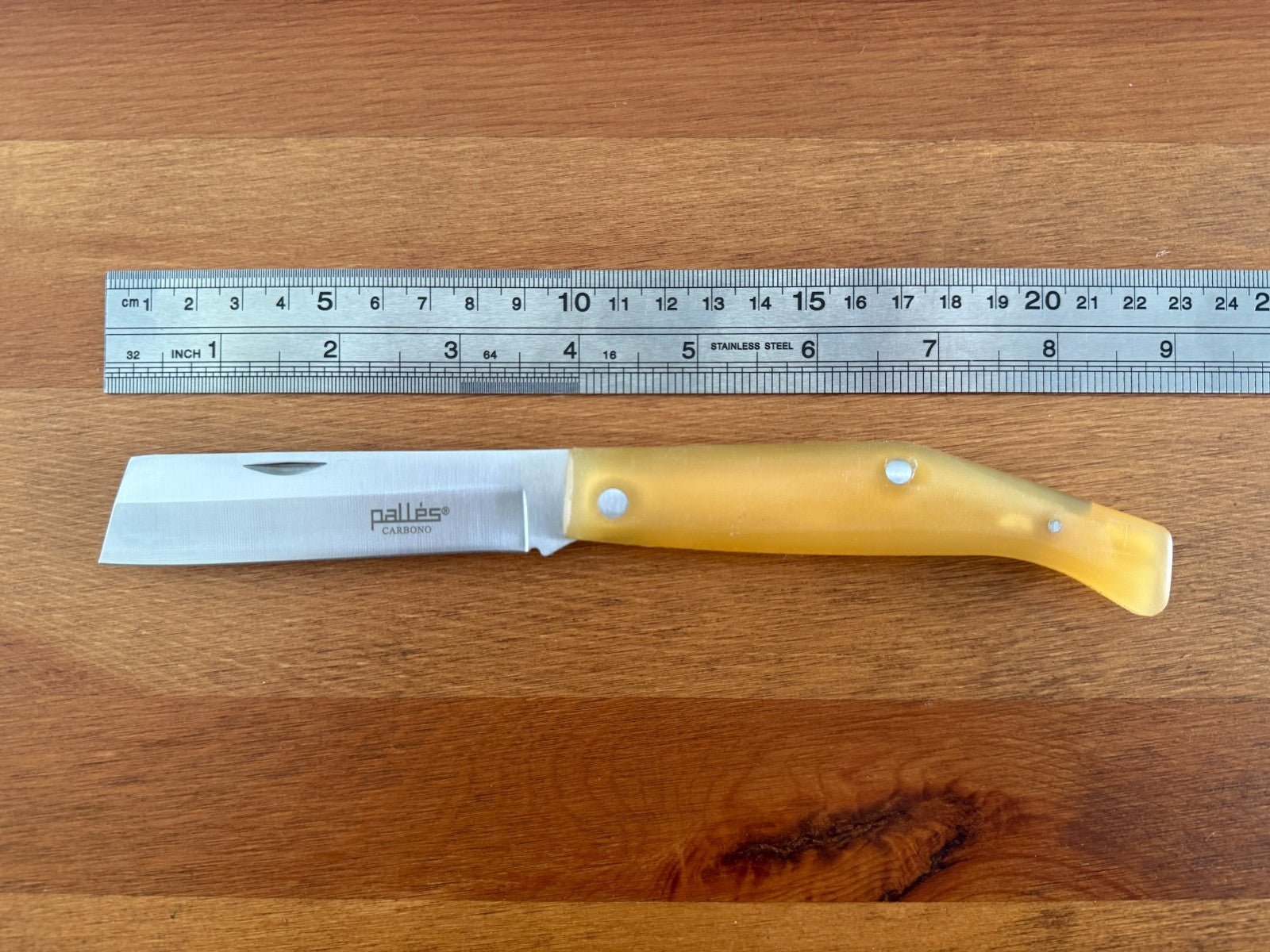 3.8" Pallés Carbon Steel Cut Tip Navaja Pocket Knife ABS Handle From Spain