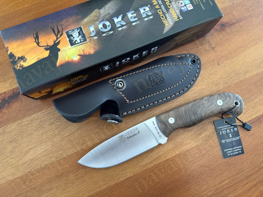 Joker Montes II Outdoor Knife 4.33" Mova 1.4116 Steel Walnut Handle From Spain