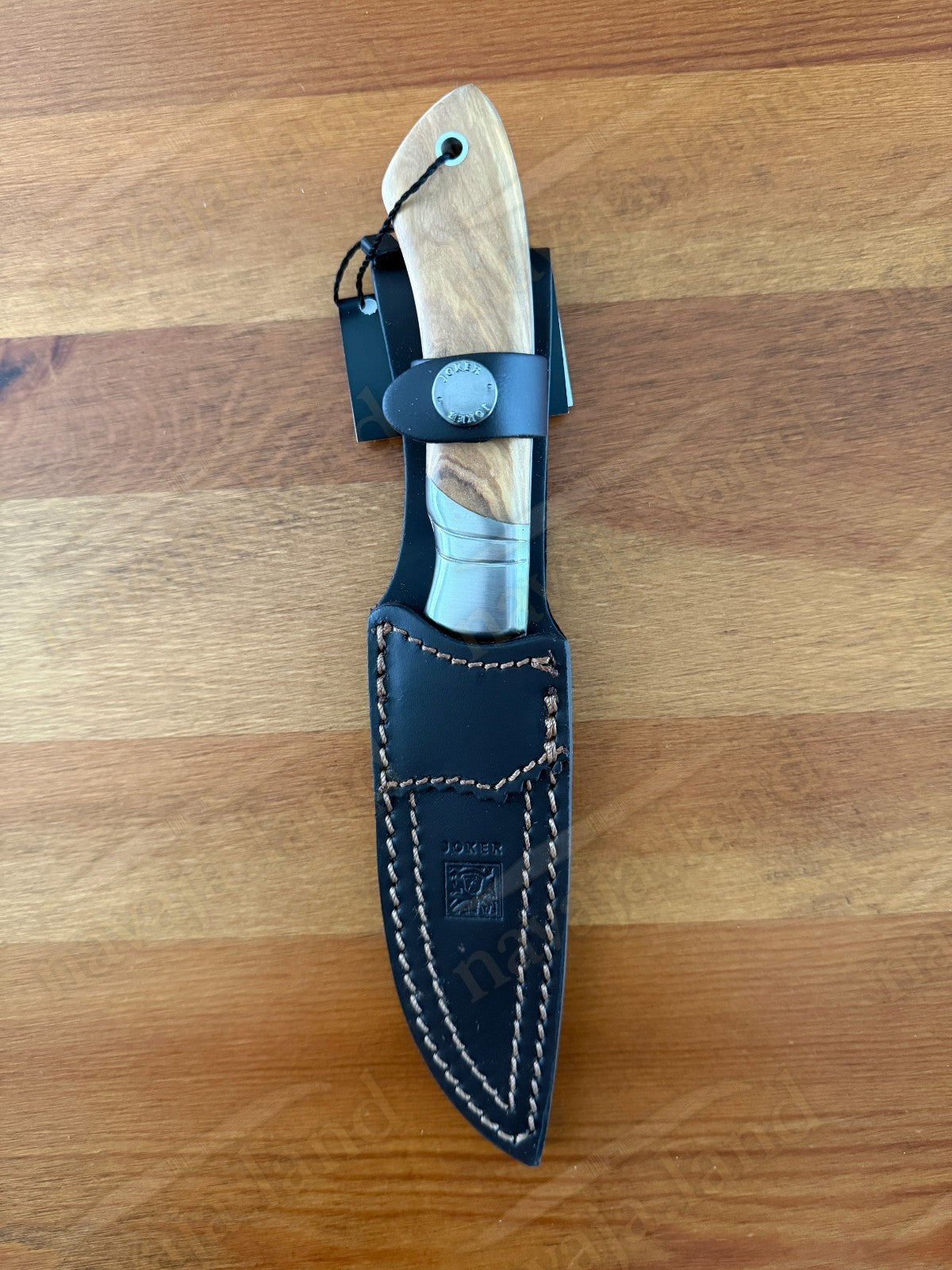 Joker Ibice Hunting Knife 4.72” MOVA Blade | Olive Wood Handle | Leather Sheath