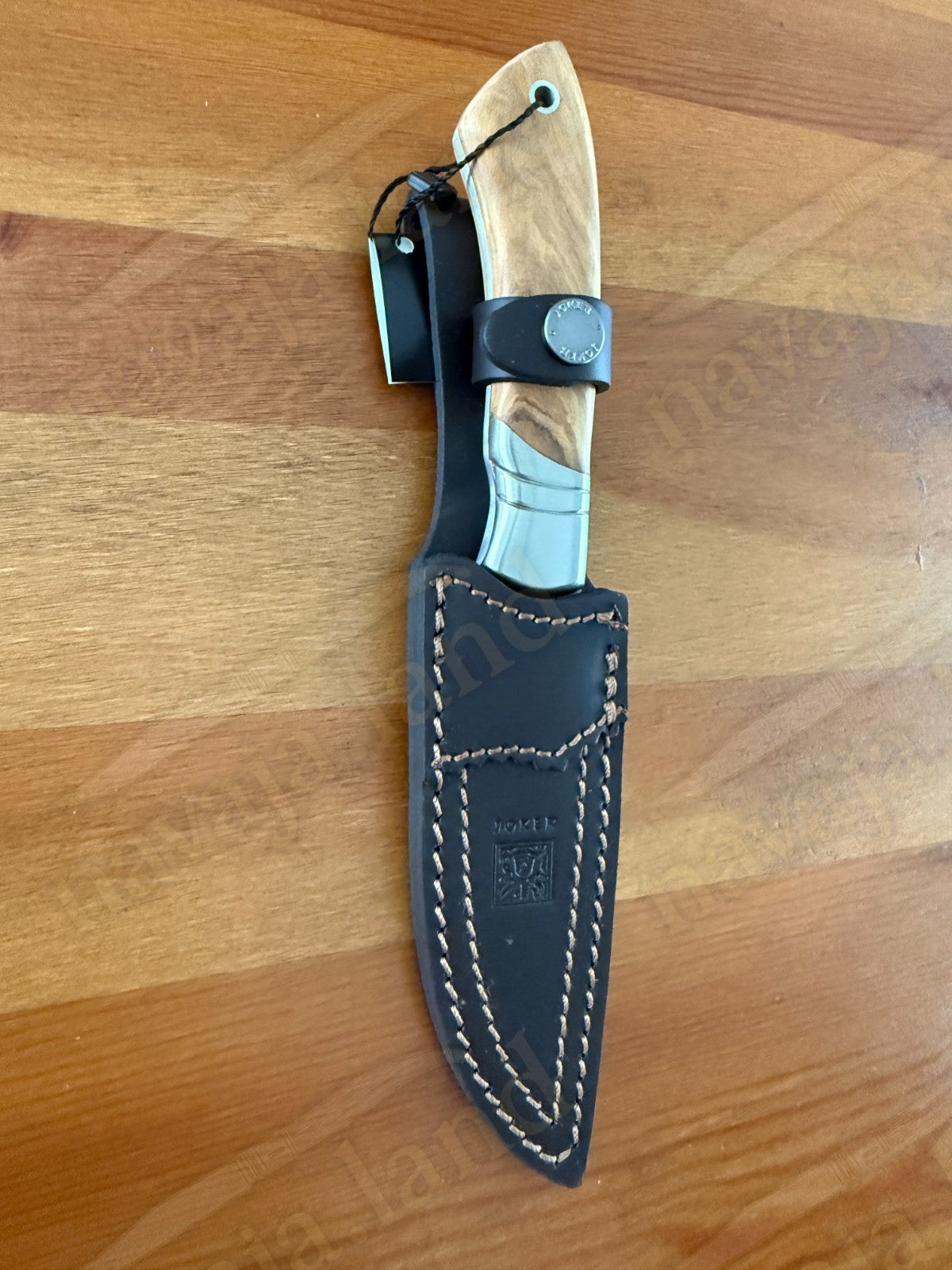 Joker Ibice Hunting Knife 4.72” MOVA Blade | Olive Wood Handle | Leather Sheath