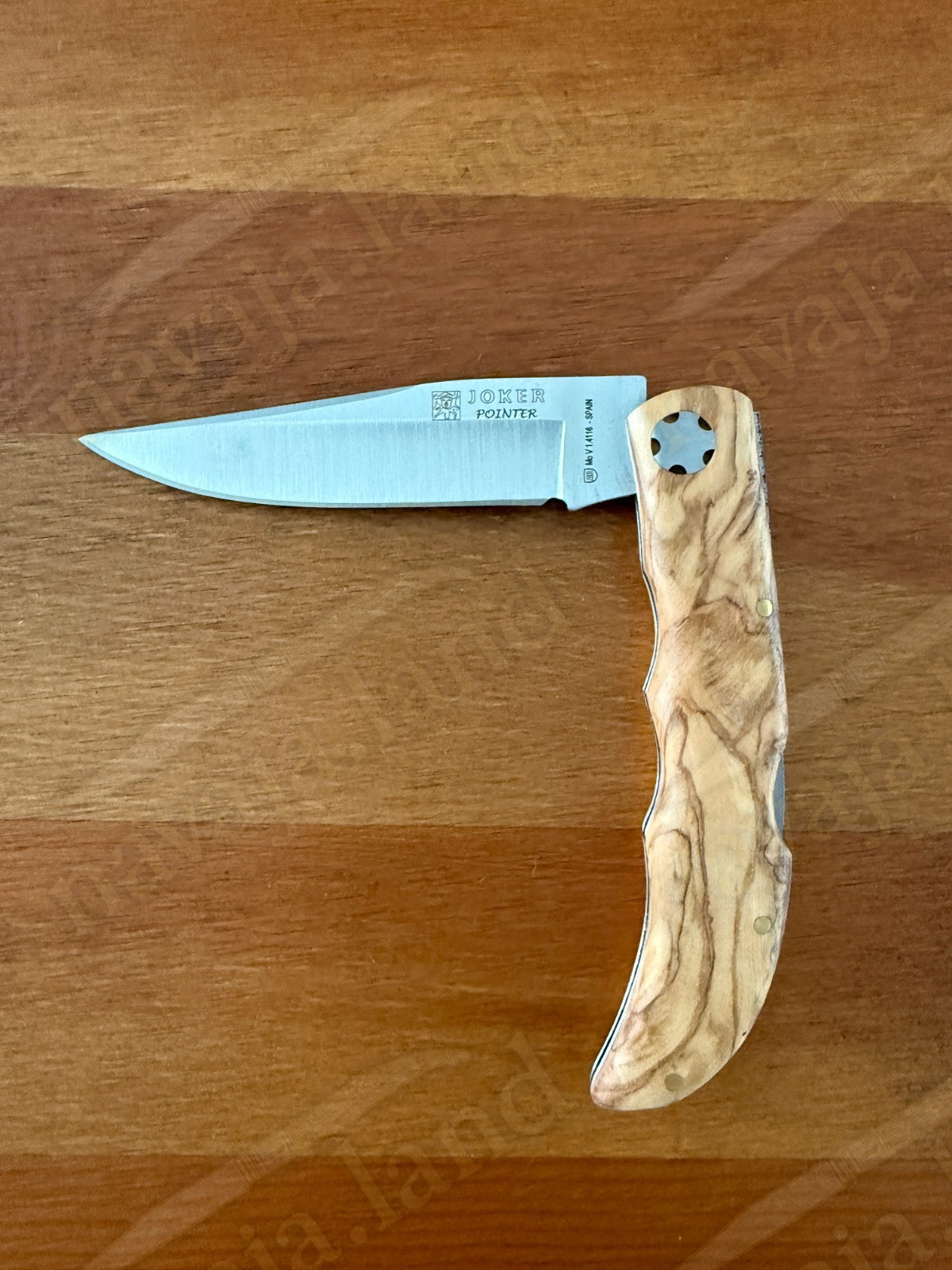 3.74” Joker Pointer Folding Pocket Knife (Olive Wood Handle) From Spain