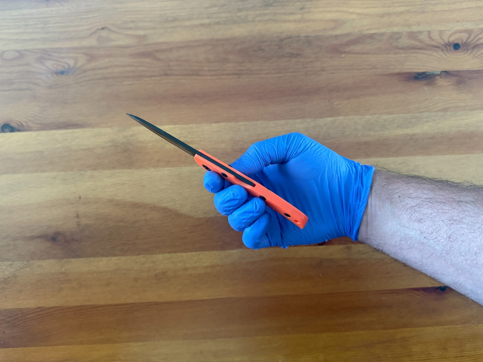 3.15" 420 Steel Blade Finished in Black - Orange Nylon Fiber Handle Lightweight