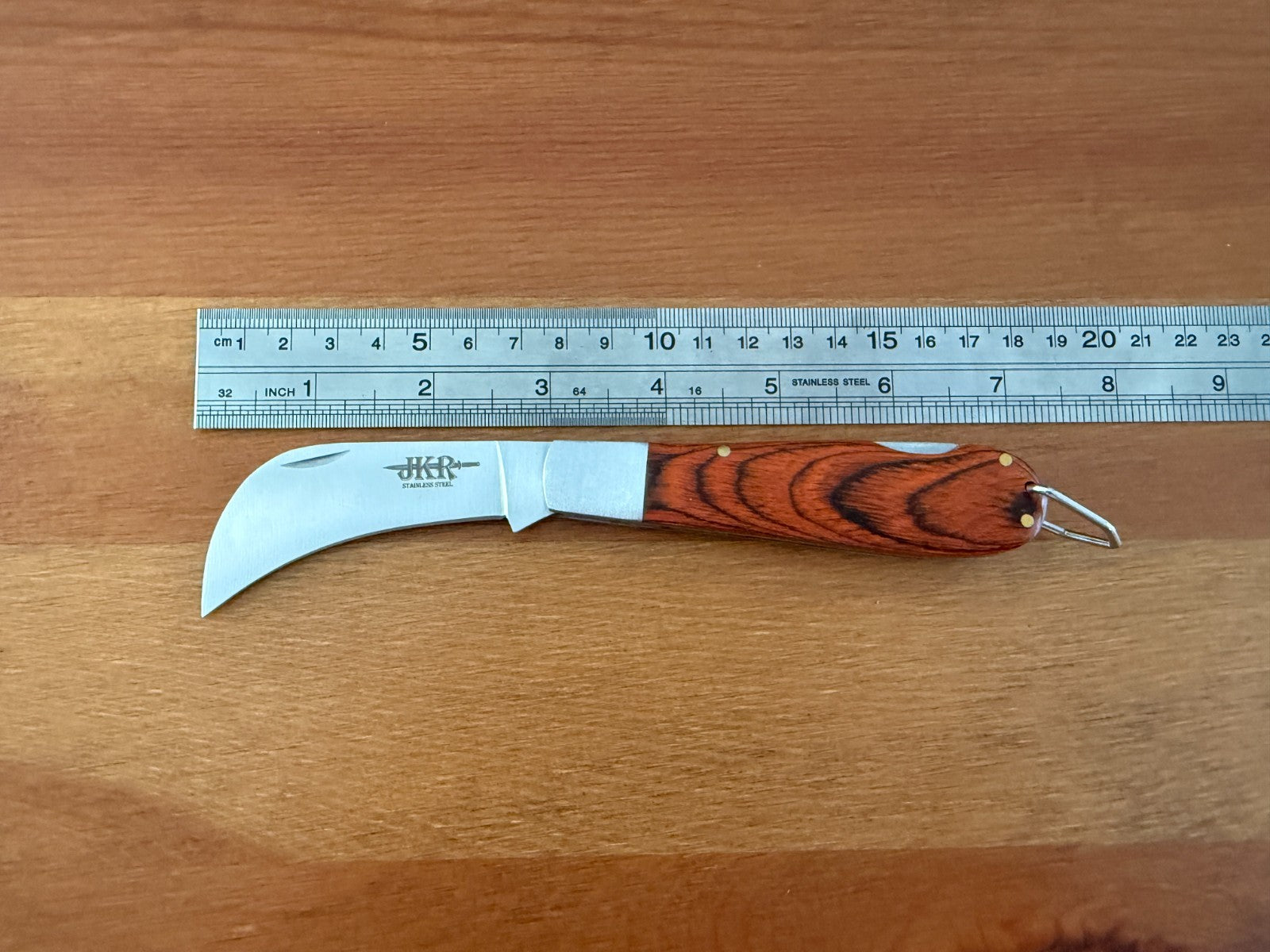 3" Hawkbill Tranchete Grape Harvest Pocket Knife Stamina Handle Lockback - Spain