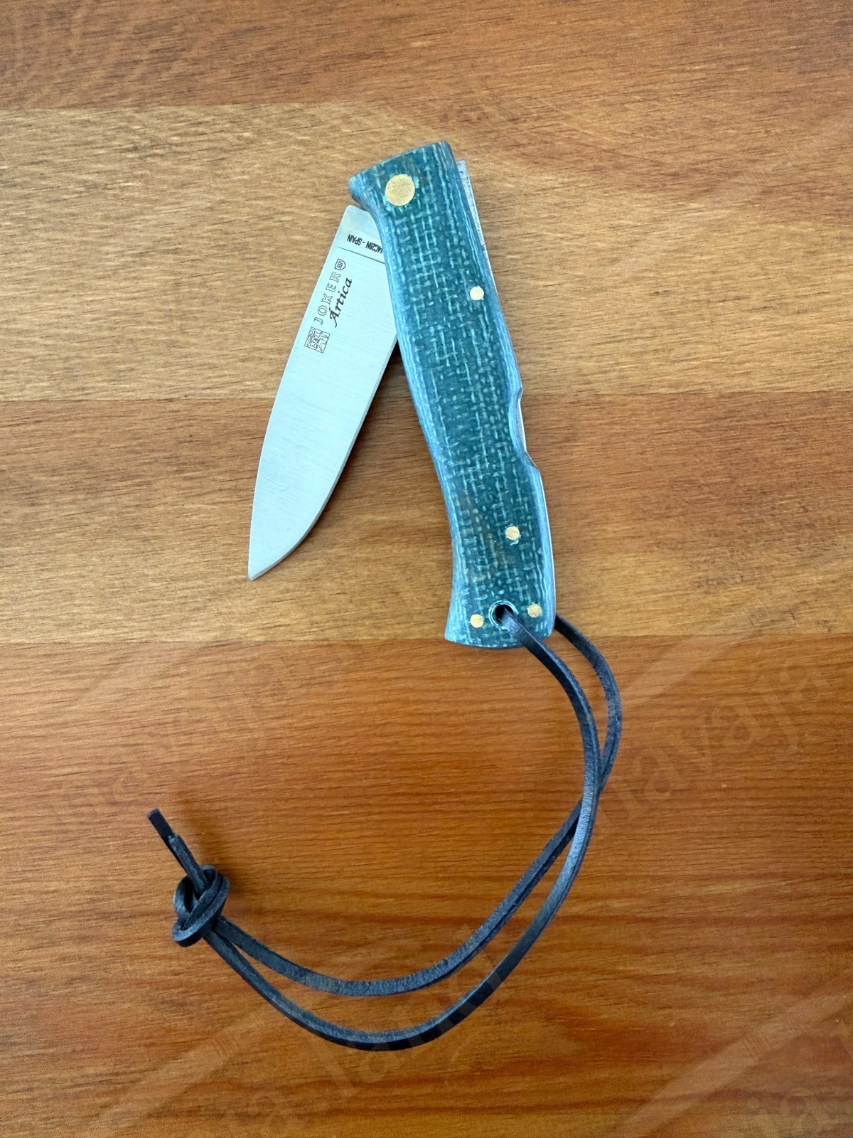 3.2” Joker Artica Bushcraft Folding Knife (Green Jute Micarta Handle) From Spain