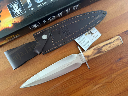🔪Joker Colmillo Hunting Knife – 8.66” MOVA Blade | Olive Wood Handle | Spain