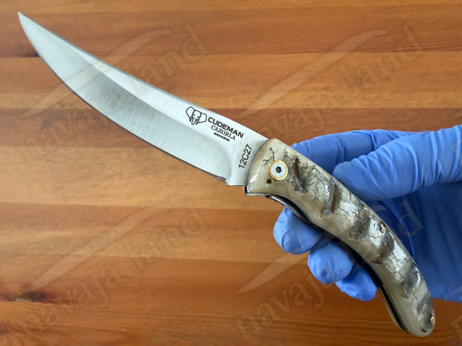 Cudeman Cazorla Folding Knife – 3.35 in Sandvik 12C27 Steel | Ram Horn Handle