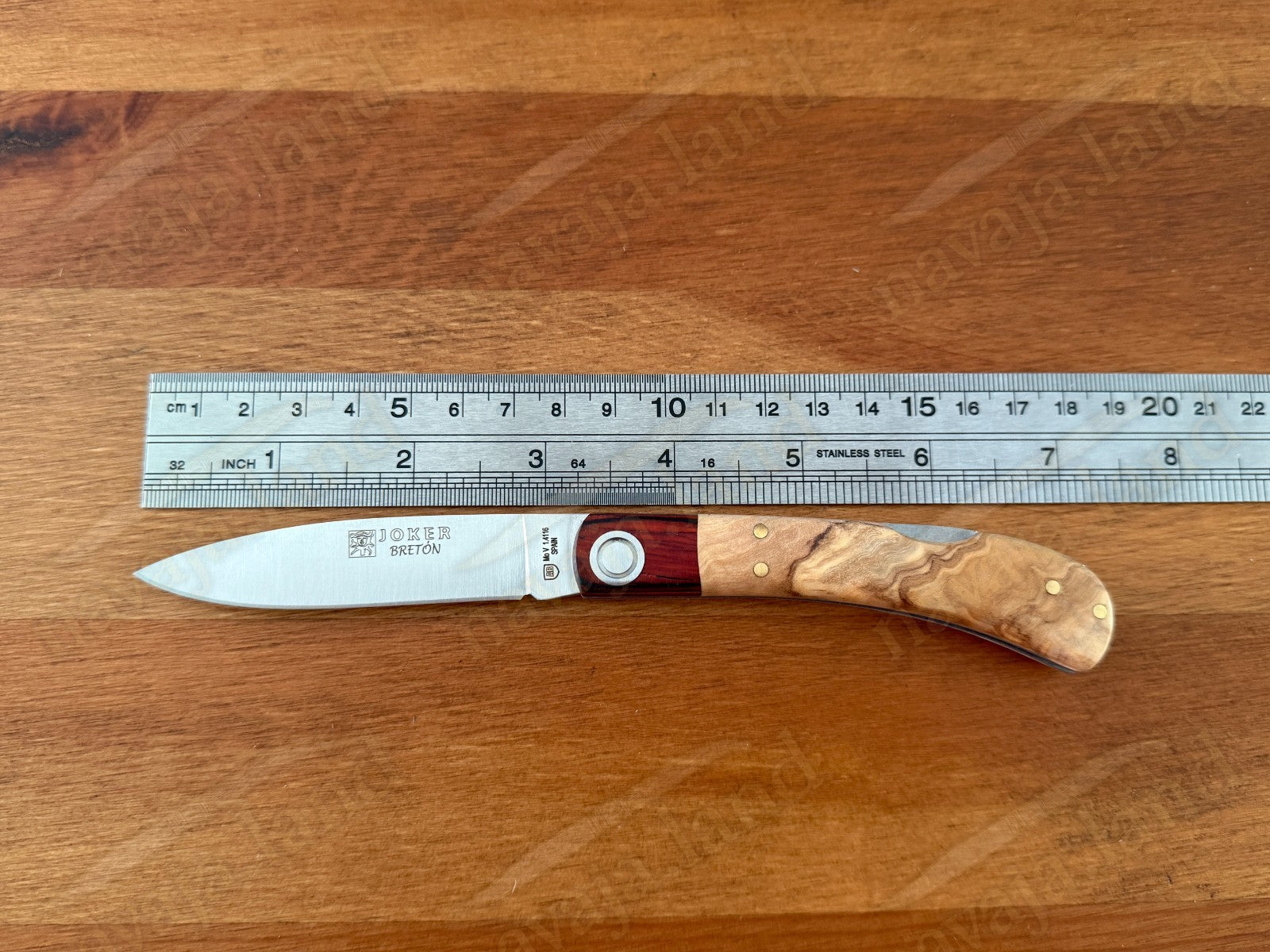 3.15” Joker Bretón Camping Folding Knife (Olive Wood Handle) Handmade in Spain