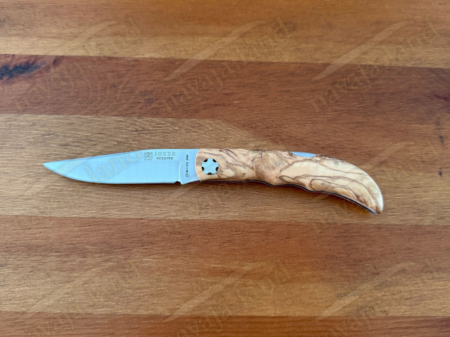 3.74” Joker Pointer Folding Pocket Knife (Olive Wood Handle) From Spain