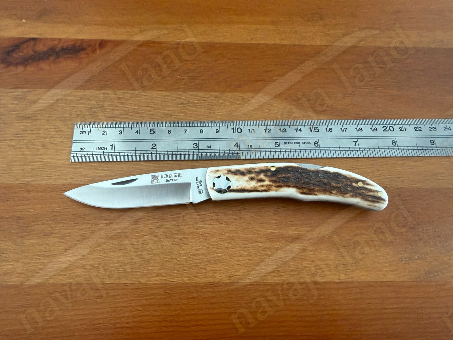 3.15” Joker Setter Bushcraft Folding Knife (Stag Horn Handle) Handmade Spain